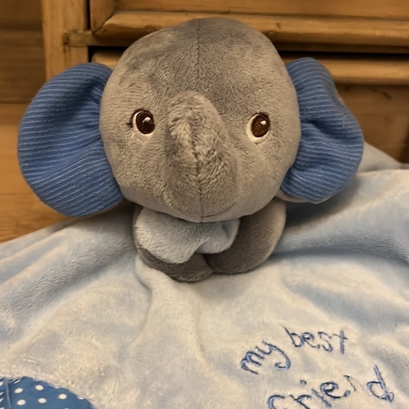 Garanimals Baby Lovey Security Blanket “My Best Friend “ Elephant Blue - Picture 2 of 8